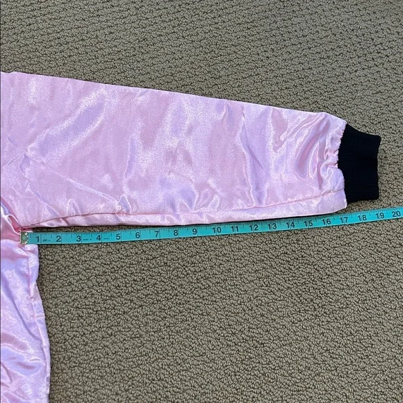 Spirit Pink Satin Sequin Poodle Jacket size Large 50s Grease Costume Halloween - Picture 14 of 17